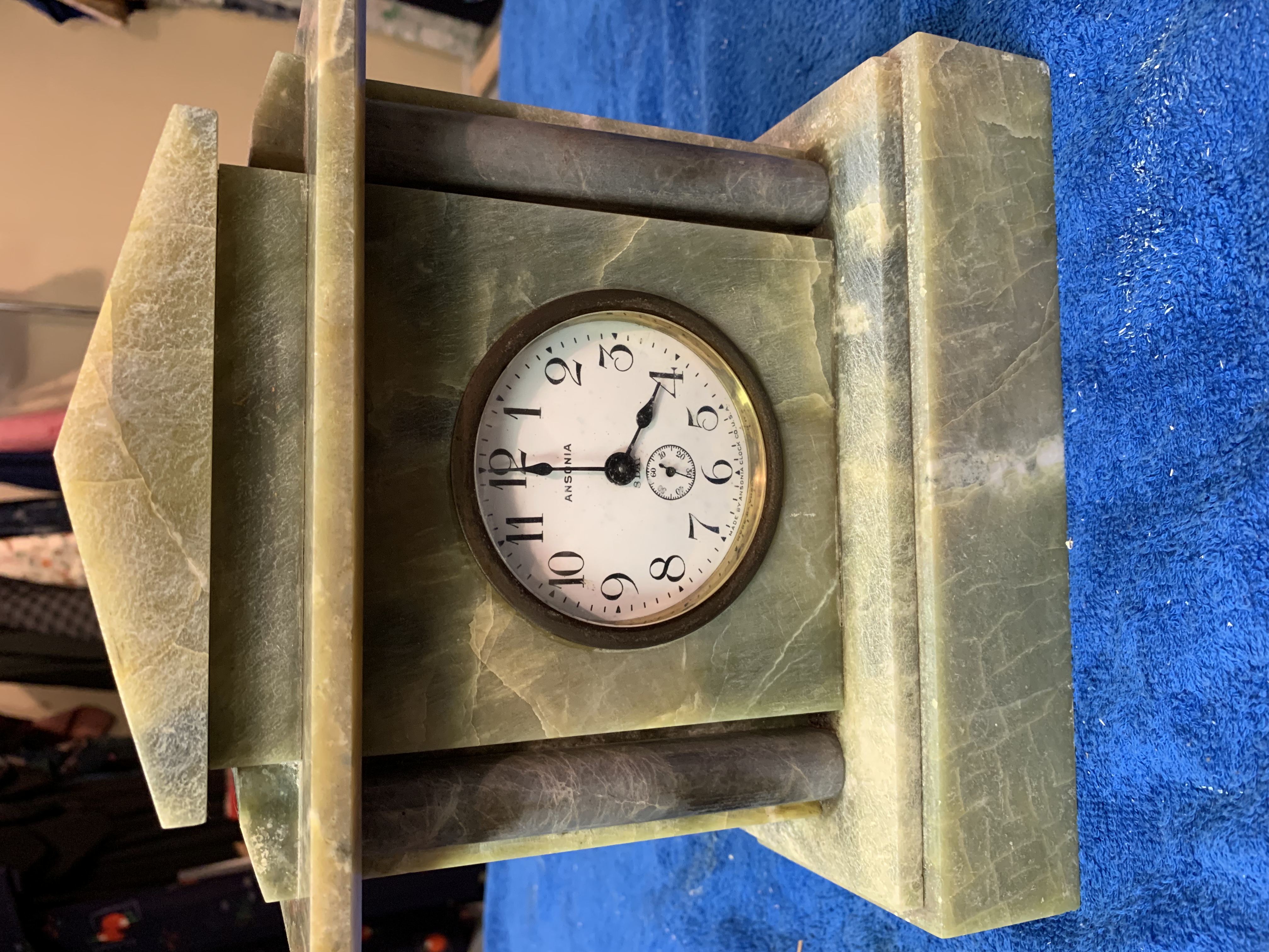 Art Deco style marble clock 